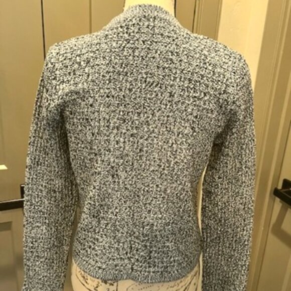 Macy*s "On 34th" V-Neck Patch-Pocket Blue Cardigan-MED-NWT - Picture 2 of 10